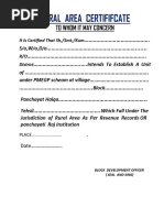 Rural Area Certificate Format PMEEGP | PDF