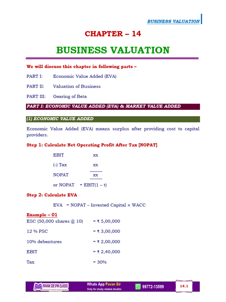 14 Business Valuation | PDF | Valuation (Finance) | Discounted Cash Flow