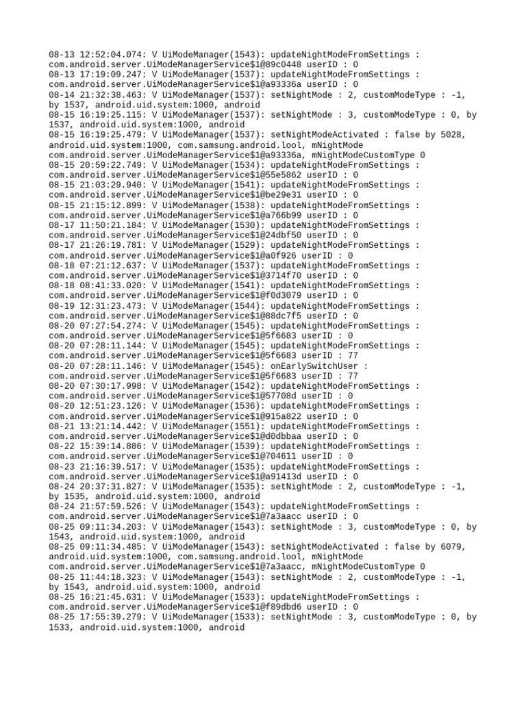 Android Night Mode Update Logs | PDF | Android (Robot) | Human–Machine ...