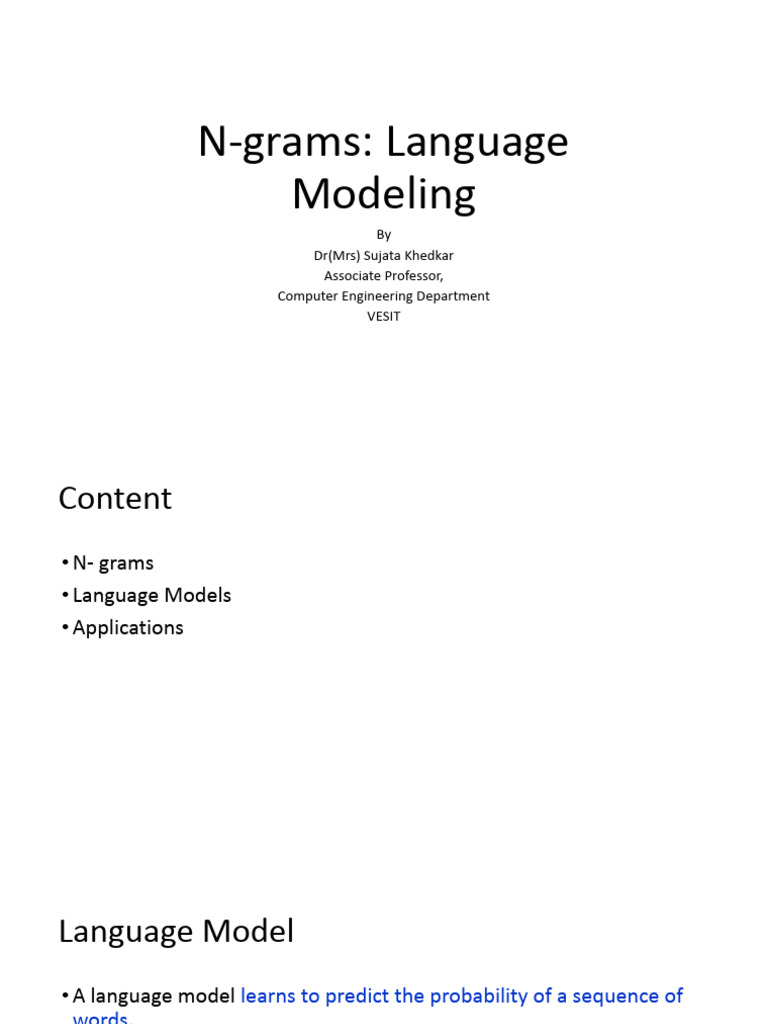 N-grams and Language Modeling Explained | PDF | Linguistics | Learning