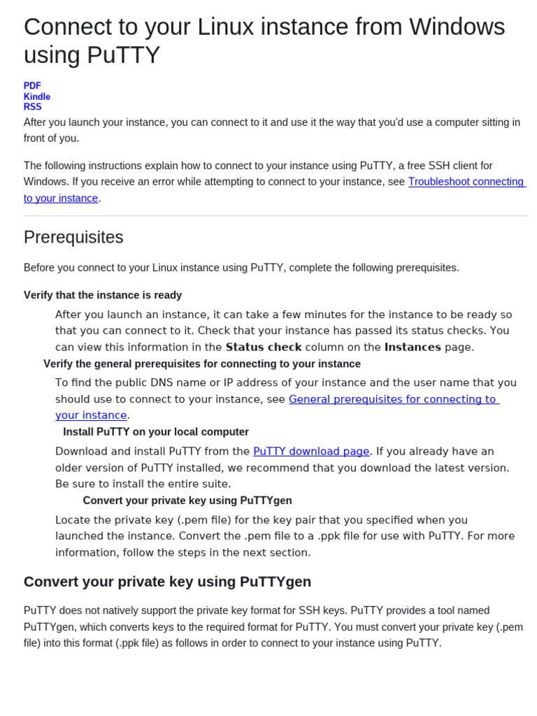 Connect Windows to Linux via PuTTY | PDF | I Pv6 | Computing