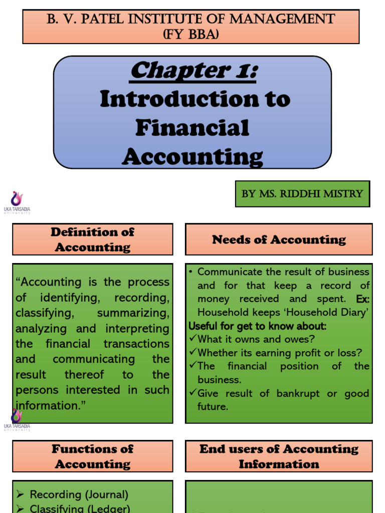 Introduction to Financial Accounting Basics | PDF | Debits And Credits ...