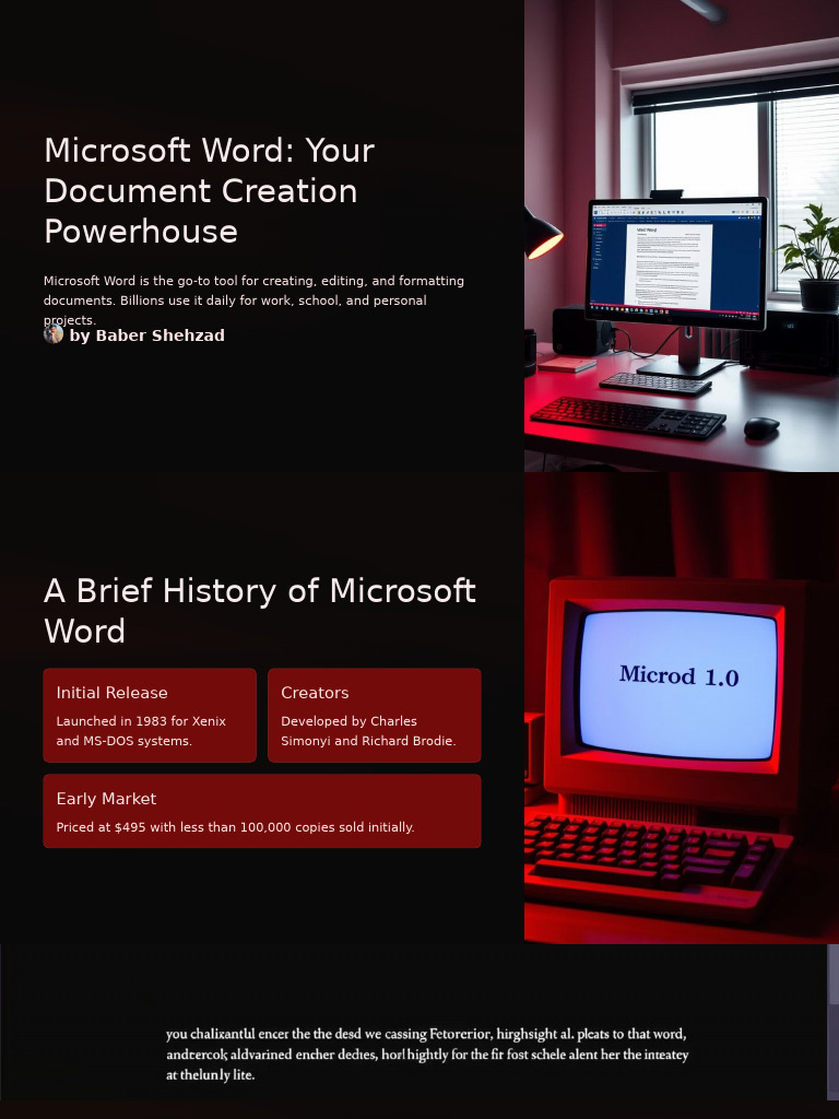 Microsoft Word Your Document Creation Powerhouse | PDF | Microsoft Word ...