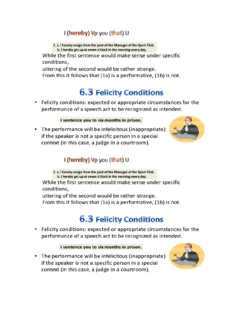 Felicity Conditions | PDF