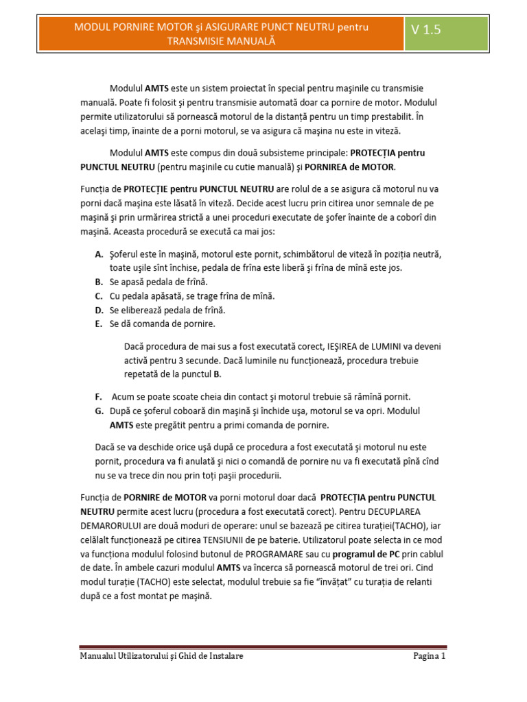 AMTS MANUAL v1.5 | PDF