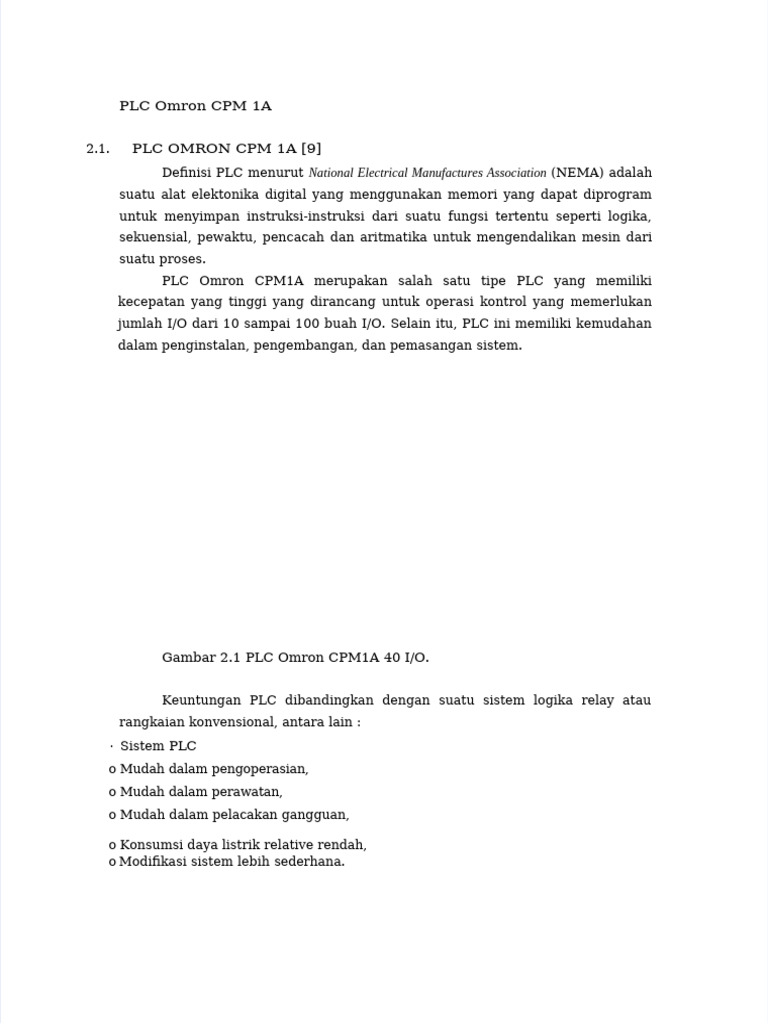 PDF PLC Omron CPM 1a | PDF