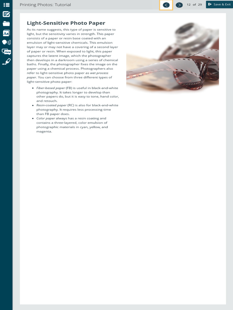 Types of Light-Sensitive Photo Paper | PDF