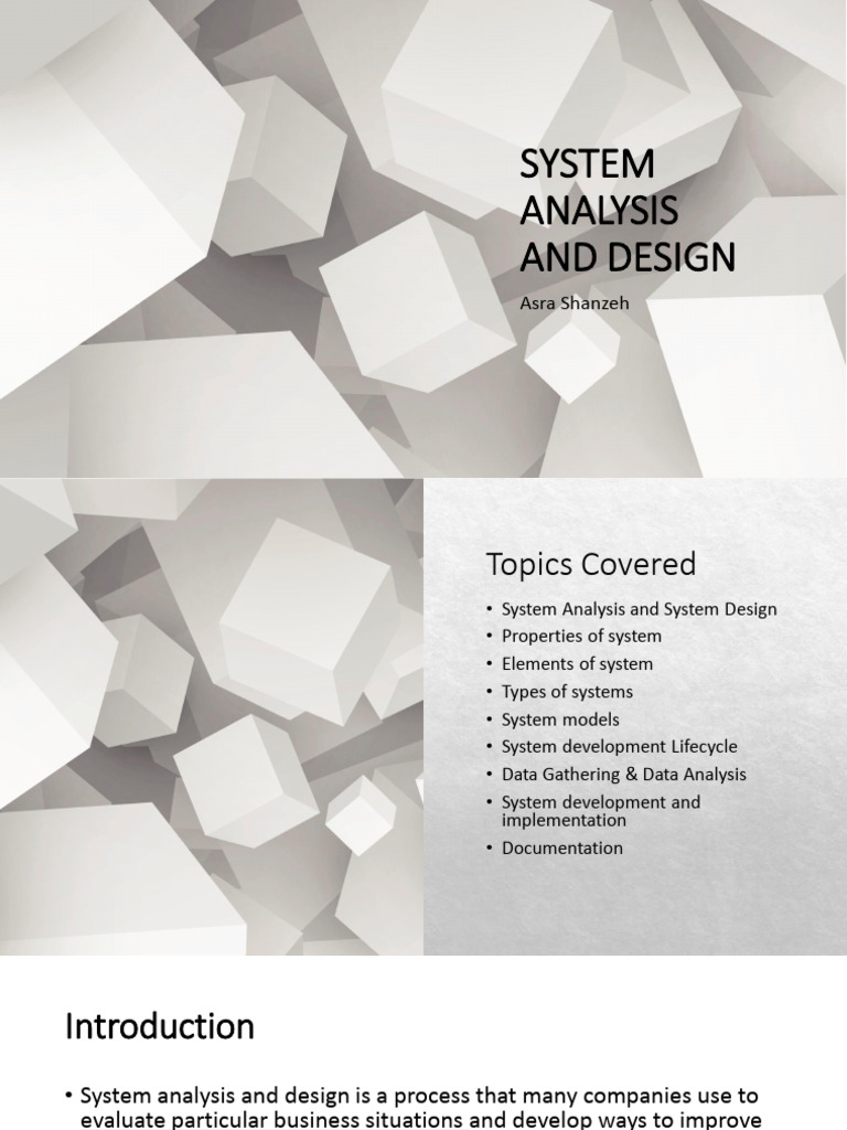 System Analysis and Design Overview | PDF | System | Computer Program