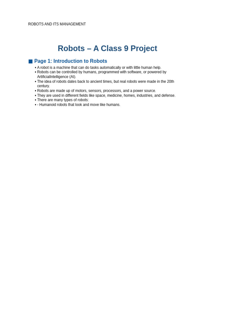 Understanding Robots: Functions & Impact | PDF | Robot | Robotics