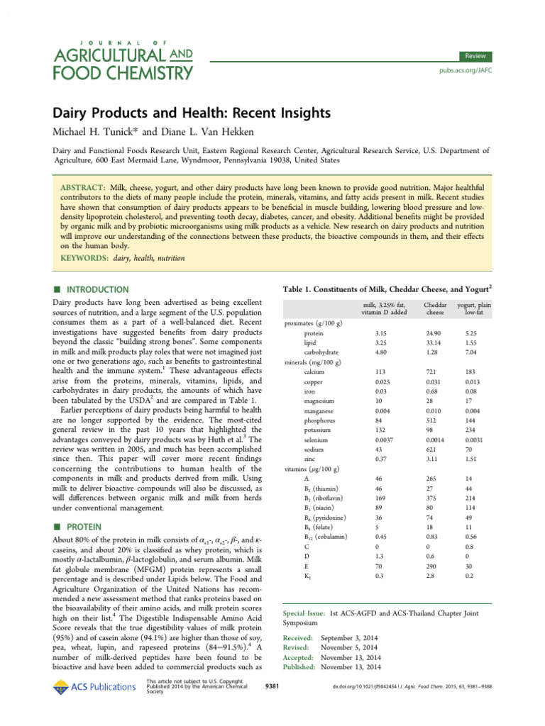 Health Benefits of Dairy Products | PDF | Omega 3 Fatty Acid | Milk