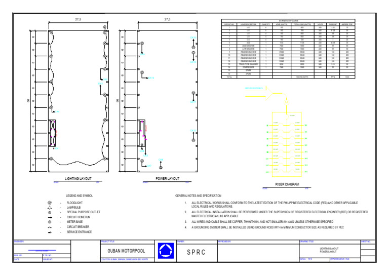 Electrical Load Schedule and Layout | PDF | Power Engineering | Wire
