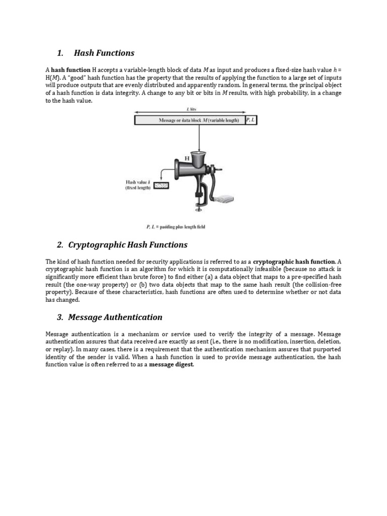 Understanding Cryptographic Hash Functions | PDF | Key (Cryptography ...