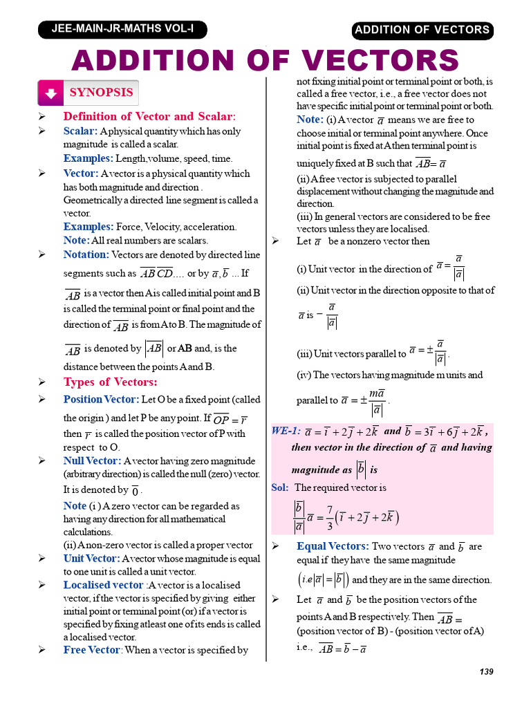 Understanding Vector Addition Concepts | PDF | Euclidean Vector ...