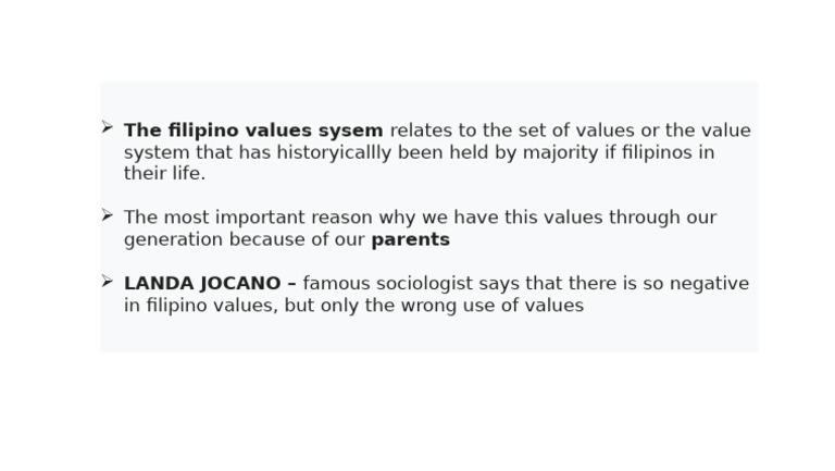 Understanding Filipino Values System | PDF