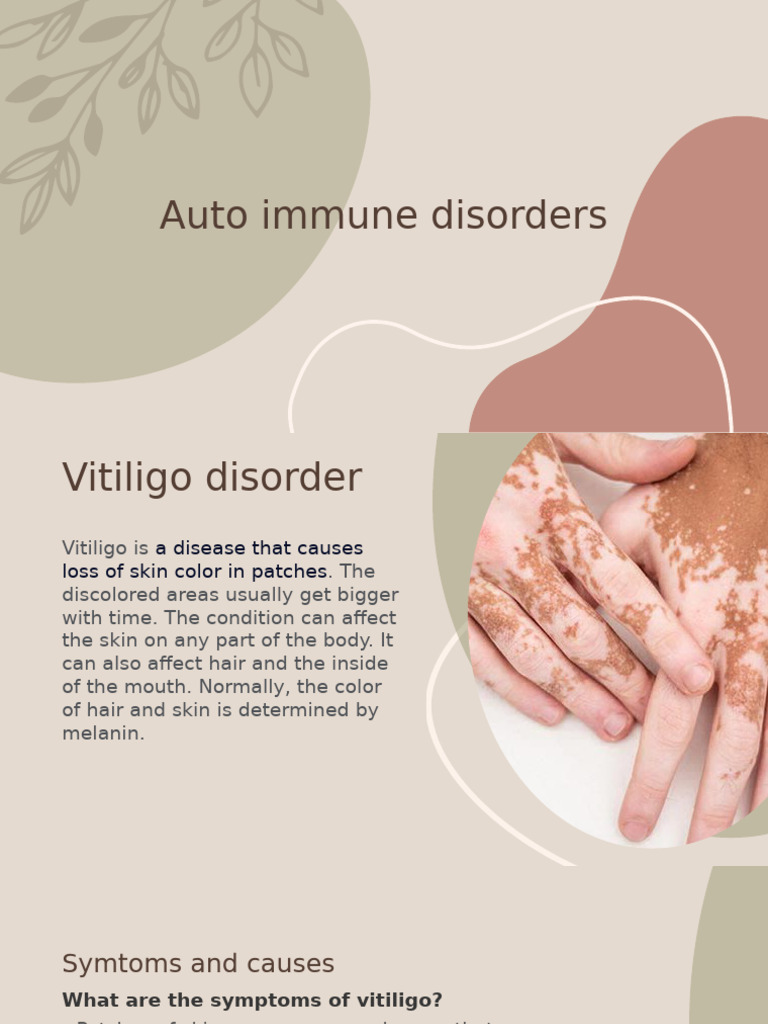 Symptoms of Vitiligo Explained | PDF | Human Skin Color | Diseases And ...