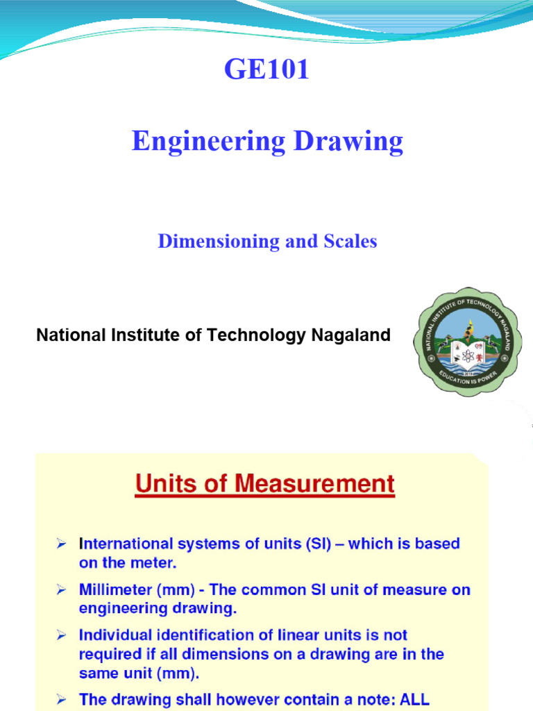 CE101 Lec1 Introduction and Basics - Part2 - Dimensioning and Scales ...