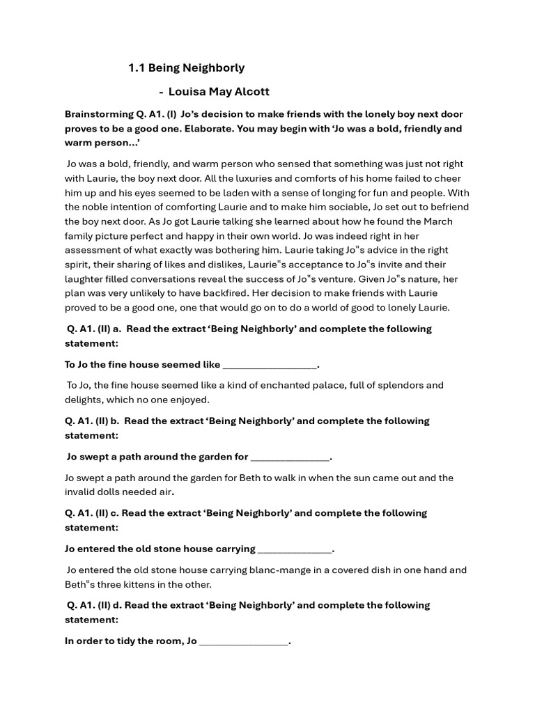 Being Neighborly | PDF