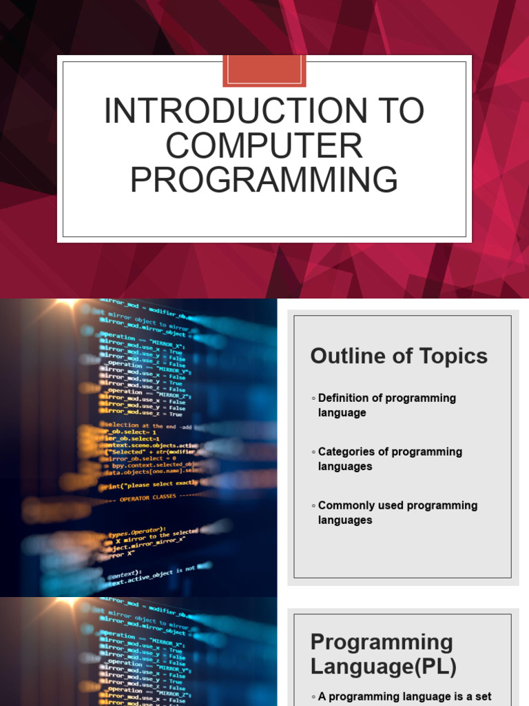 Introduction to Programming Languages | PDF | Assembly Language ...