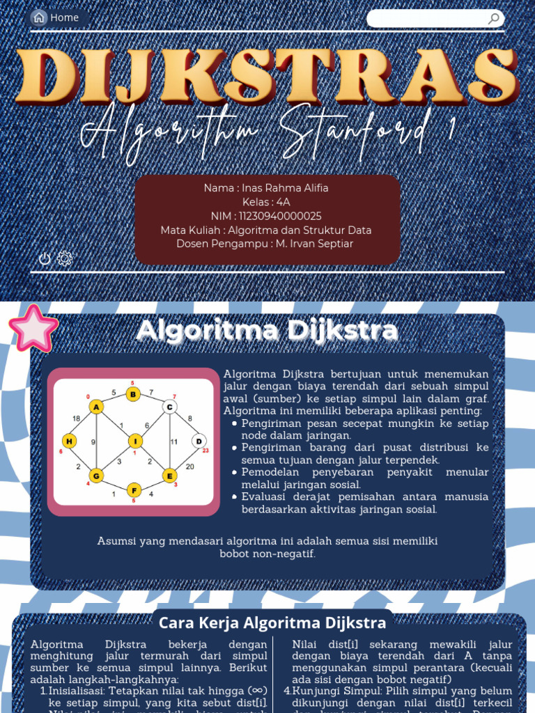 Algoritma Dijkstra: Jalur Terpendek Graf | PDF