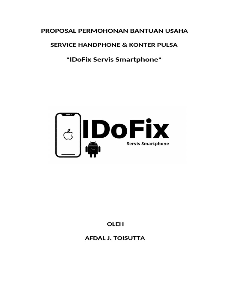 Proposal Usaha Service Handphone Perindo | PDF
