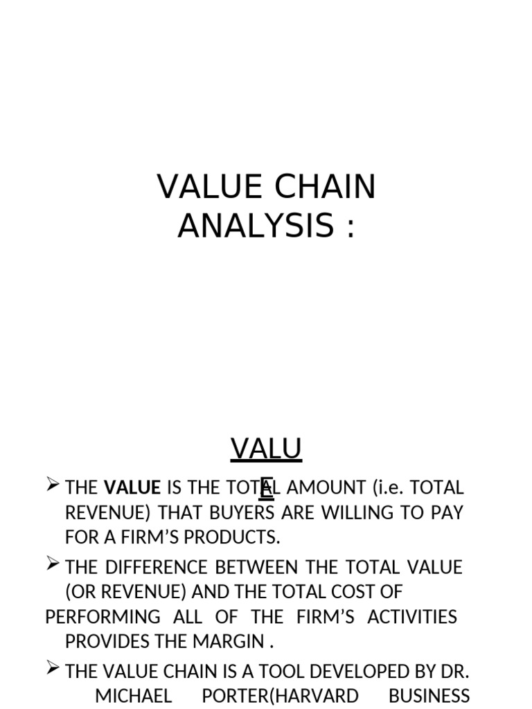 Valuechainanalysis | PDF | Logistics | Value Chain