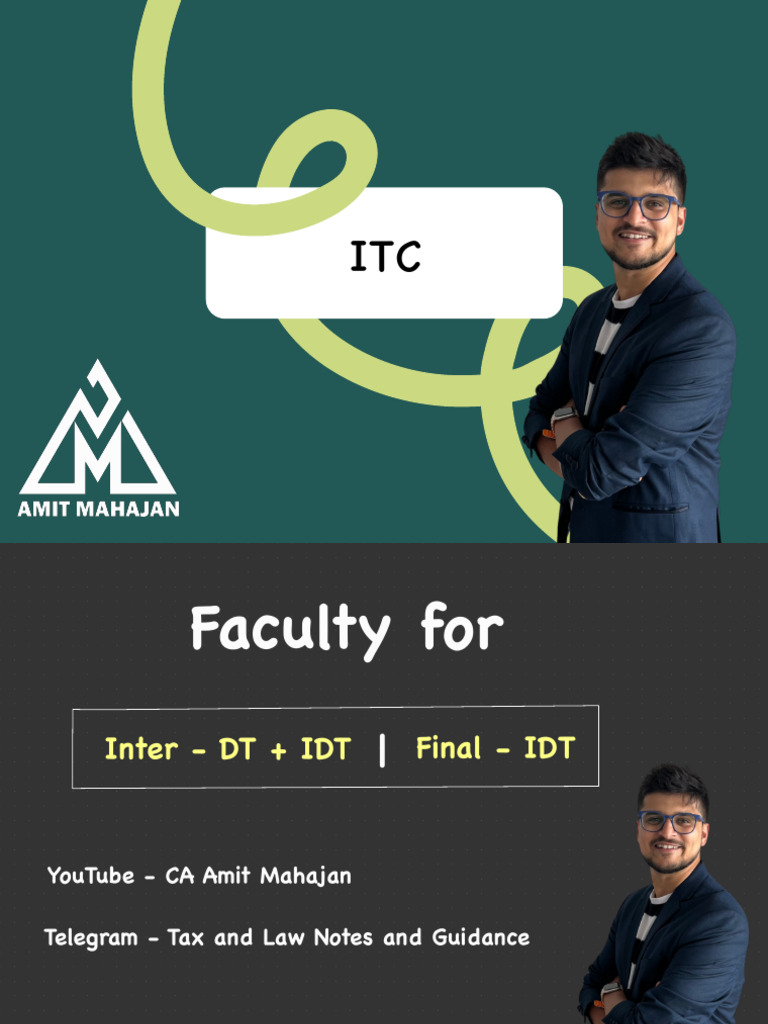 ITC Claim Guidelines and Conditions | PDF | Invoice | Taxes