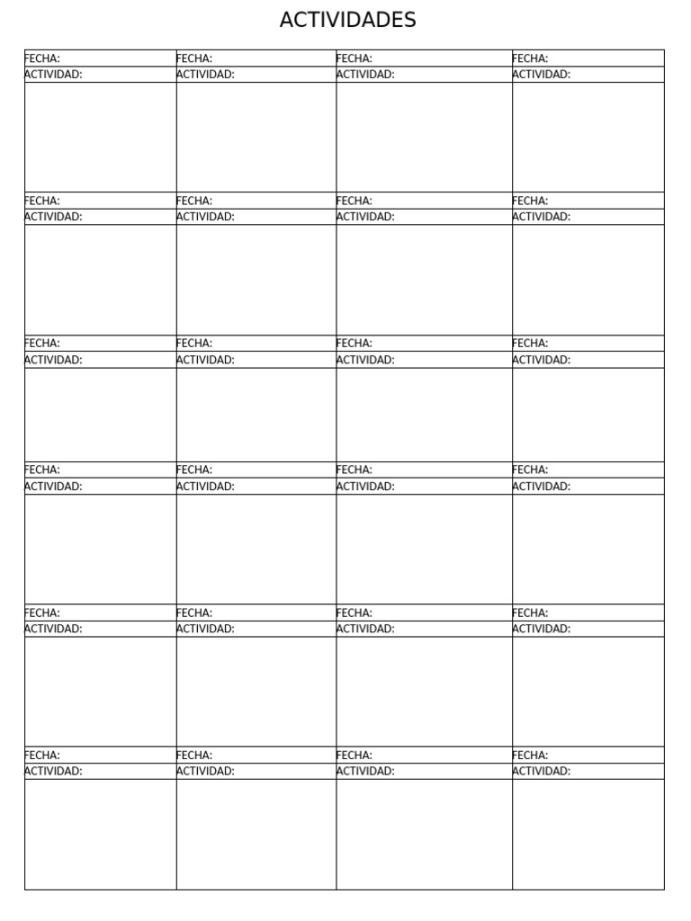Registro de Actividades Programadas | PDF
