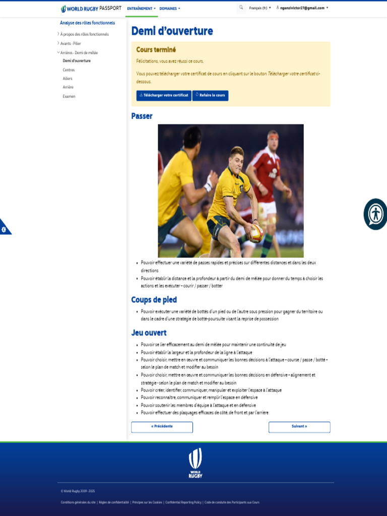 Analyse des rôles au rugby | PDF