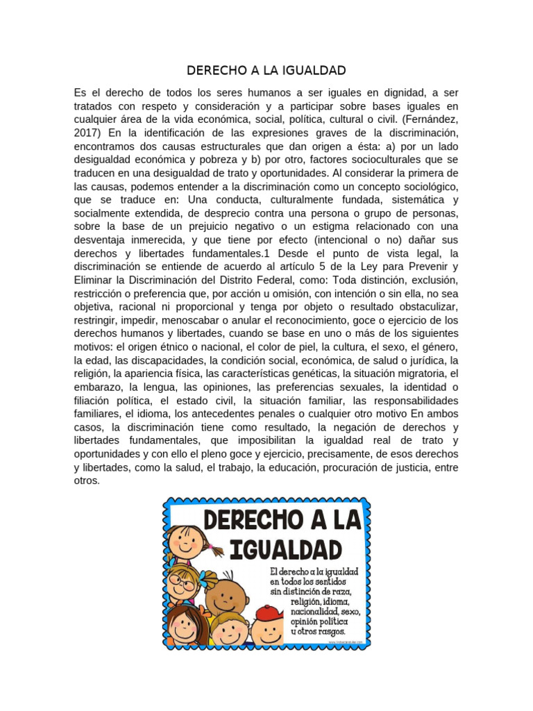 Derechos Humanos y Igualdad Social | PDF | Discriminación | Derechos ...