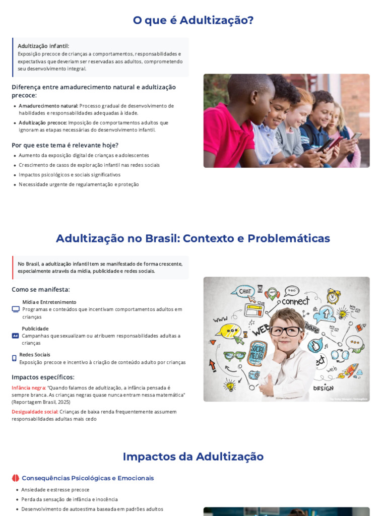 Adultização Infantil: Impactos e Soluções | PDF | Adolescência