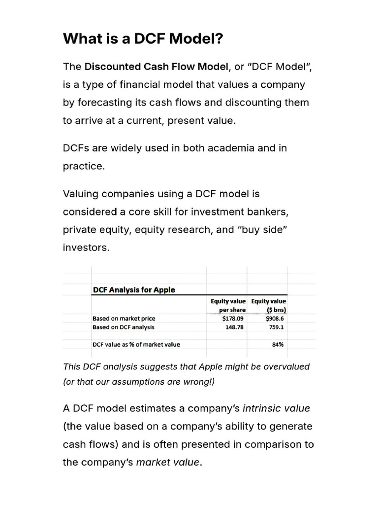 DCF Model PDF | PDF