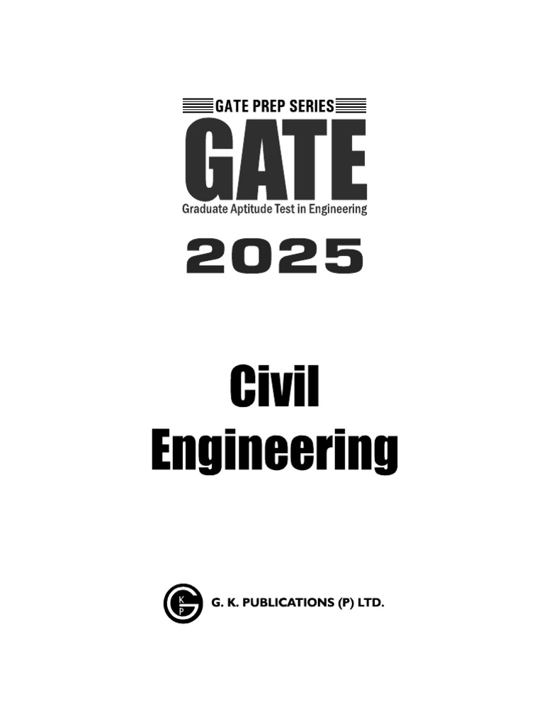 GATE 2025 Civil Engineering Guide | PDF | Bending | Sewage Treatment