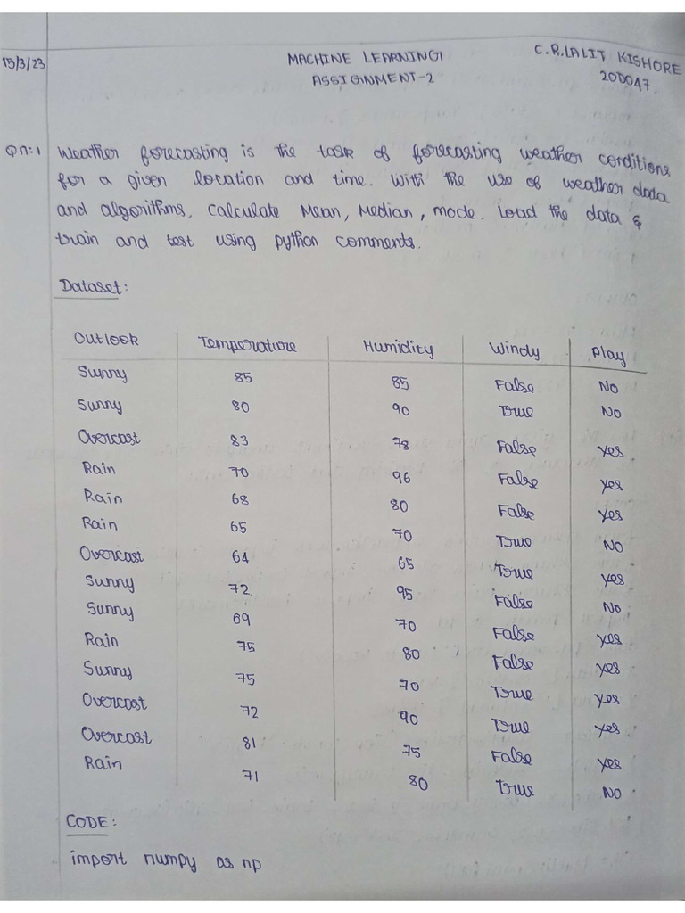ML Assignment 2 | PDF