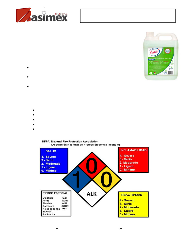 Msds Desinfectante Bactericida Bio | PDF