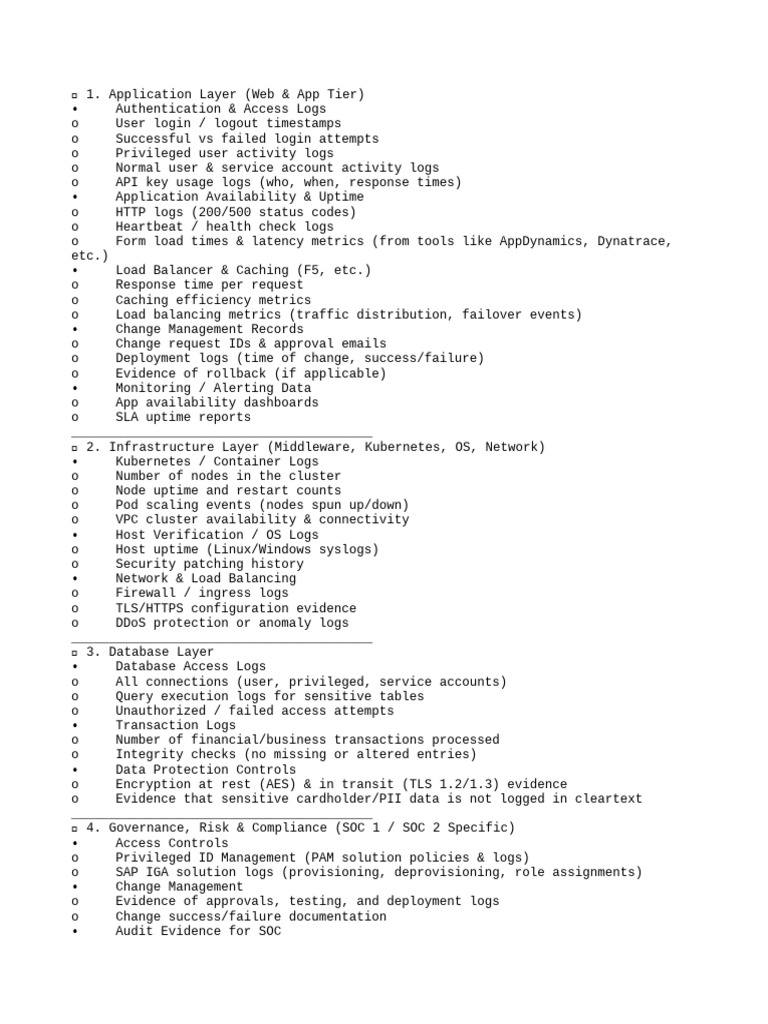 Audit Req For Monitoring SM01 Control | PDF | Computer Networking ...