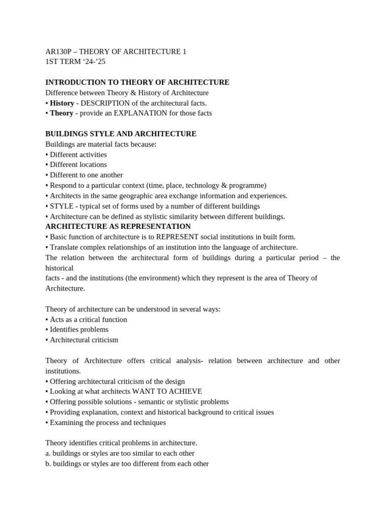 Ar130p - Theory of Architecture 1 | PDF | Line (Geometry) | Composition ...
