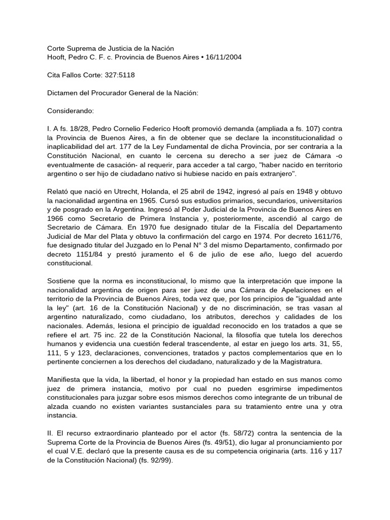 Inconstitucionalidad del Art. 177 de la PBA | PDF | Constitución ...