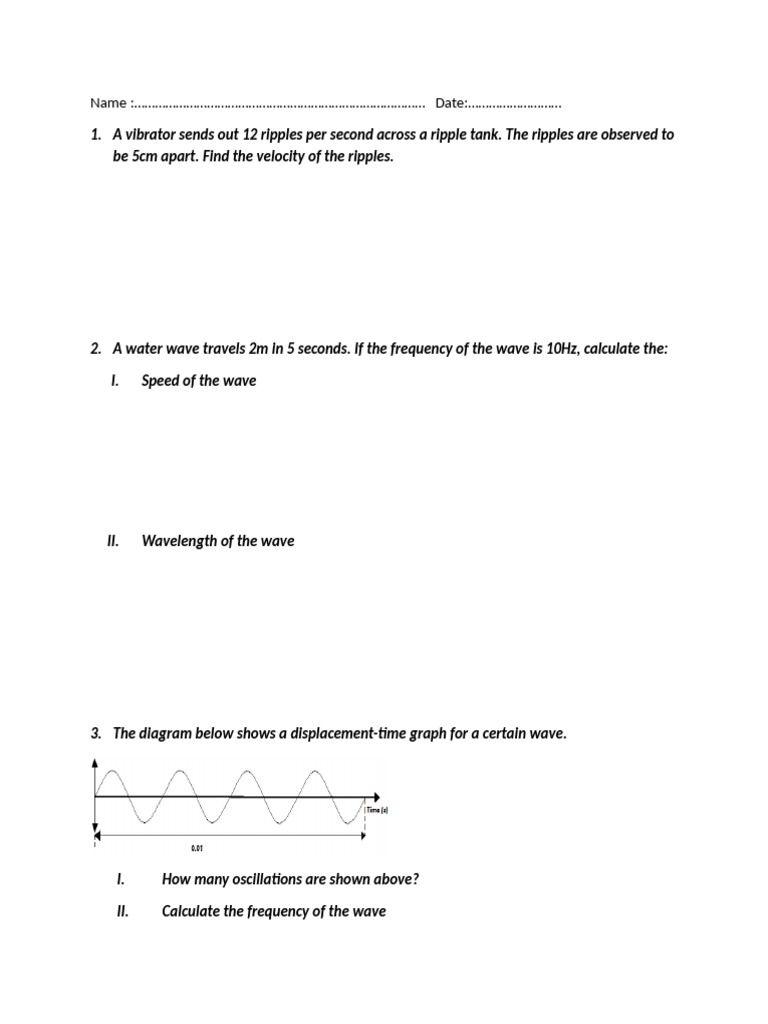 Wave Calculations and Properties Guide | PDF