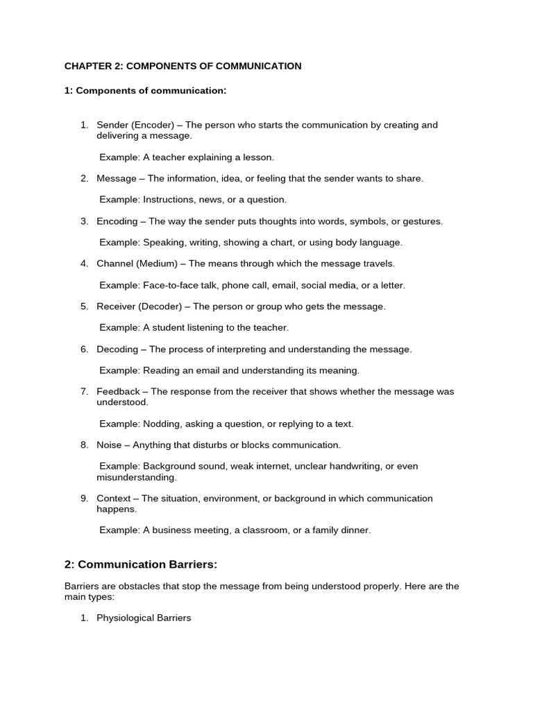 Key Components of Effective Communication | PDF | Communication ...