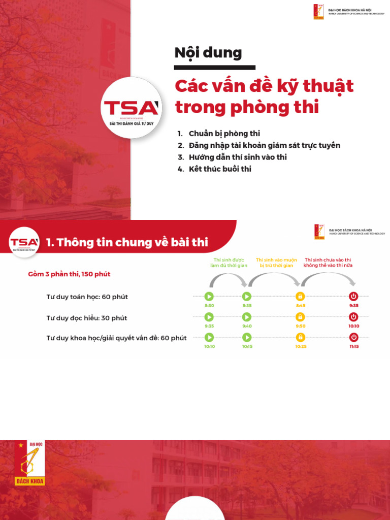 Tập Huấn Kỹ Thuật Hội Đồng Thi TSA2024 - 28.4.2024 | PDF
