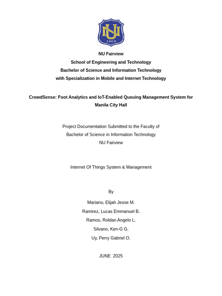 IoT Queuing Management System for Manila | PDF | Internet Of Things ...