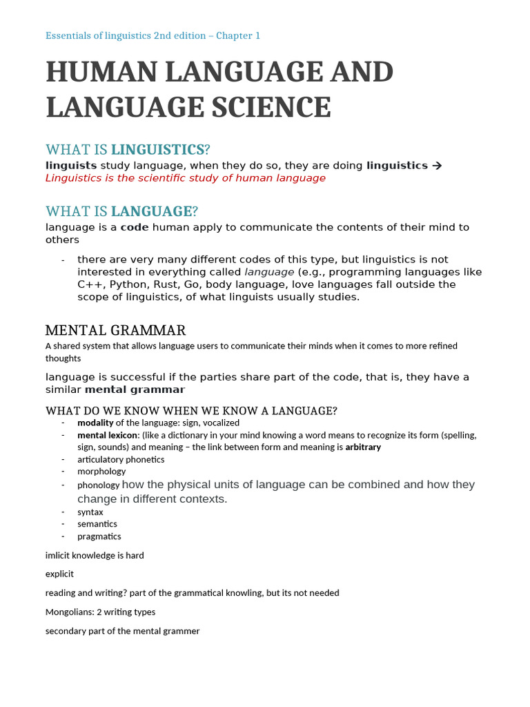 01 Language and Science | PDF