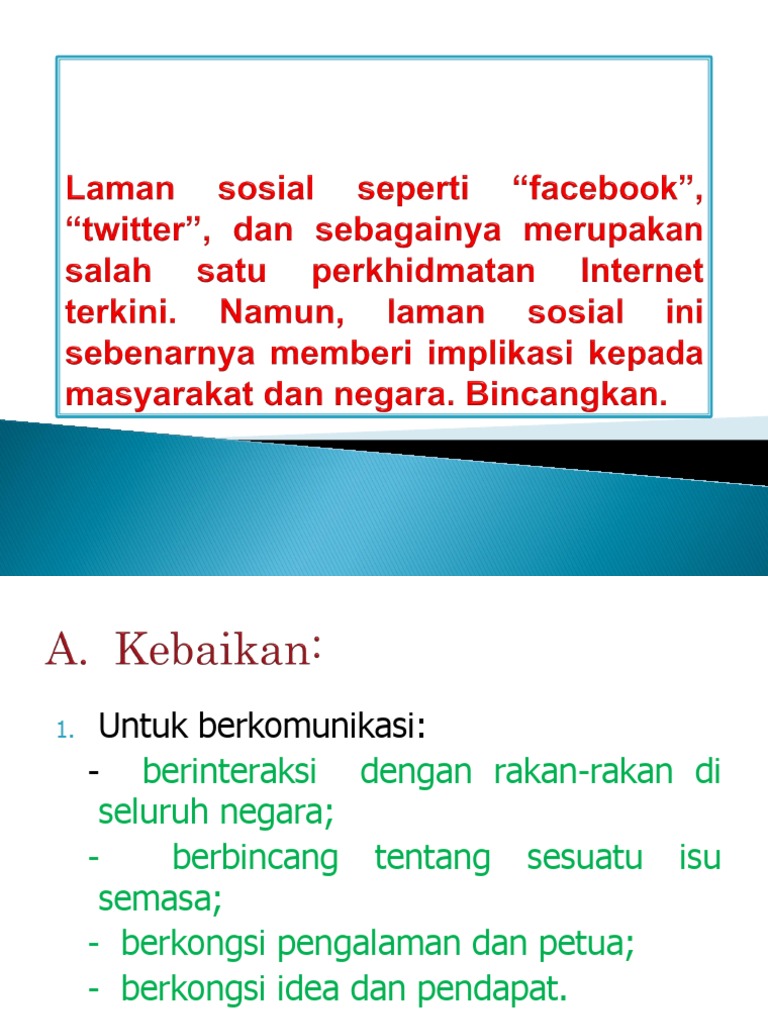 4 Kebaikan Dan Keburukan Laman Sosial  PDF