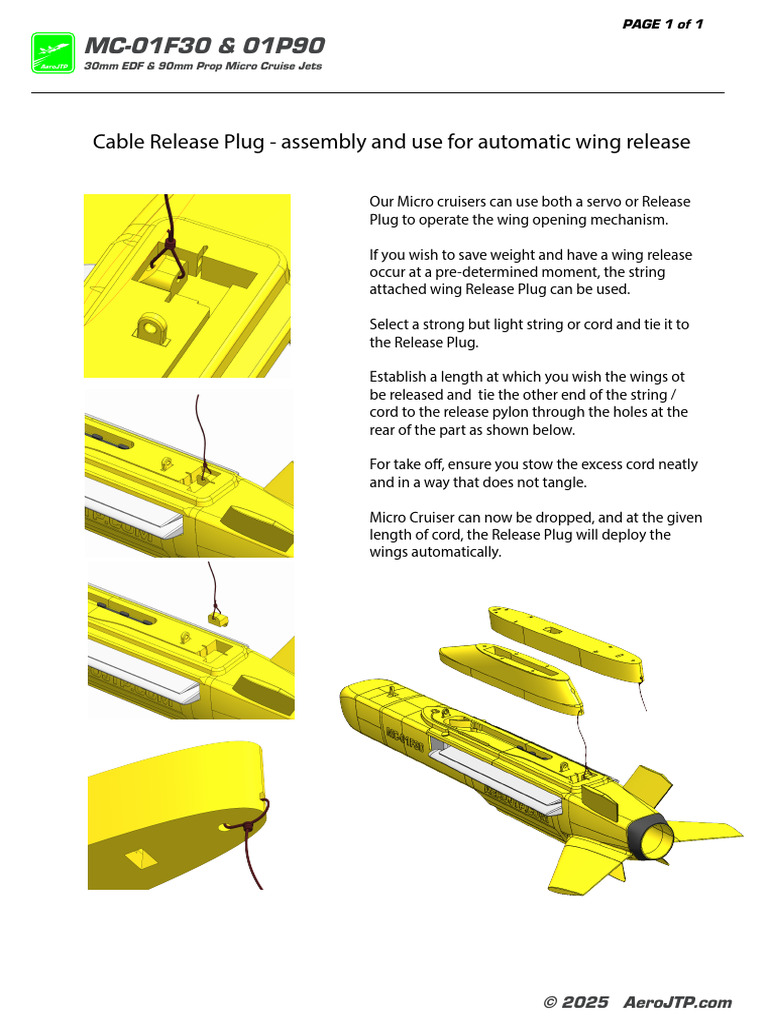 Release Plug Instructions 01 | PDF