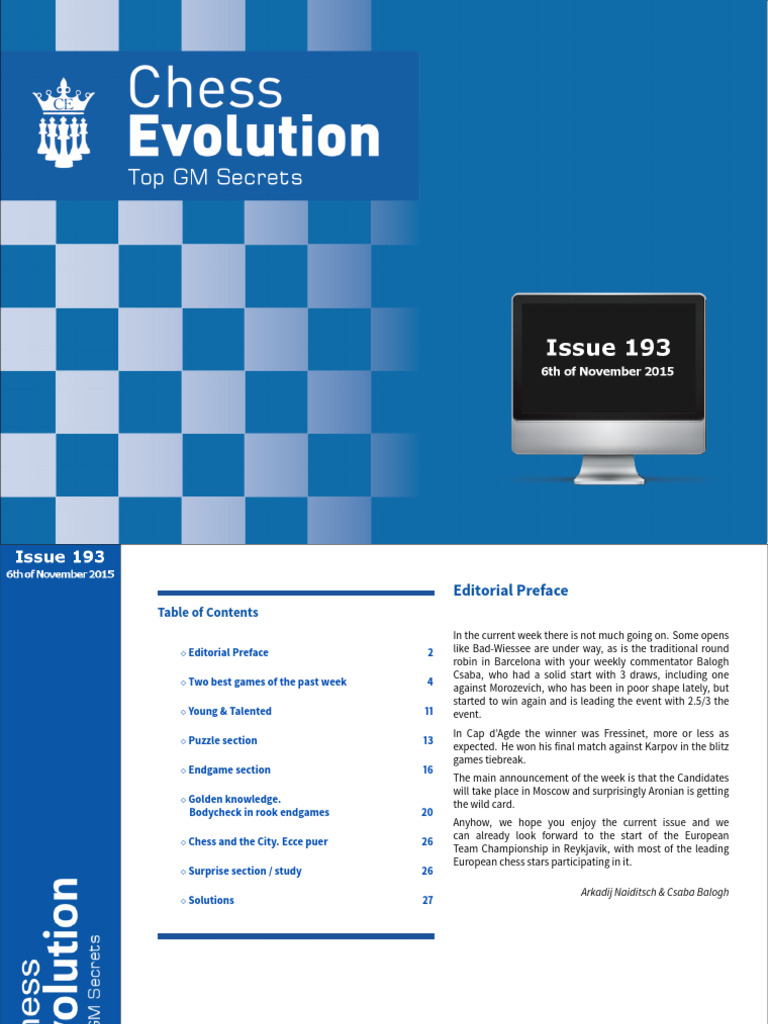 Weekly Chess Highlights and Analysis | PDF | Chess | Chess Theory