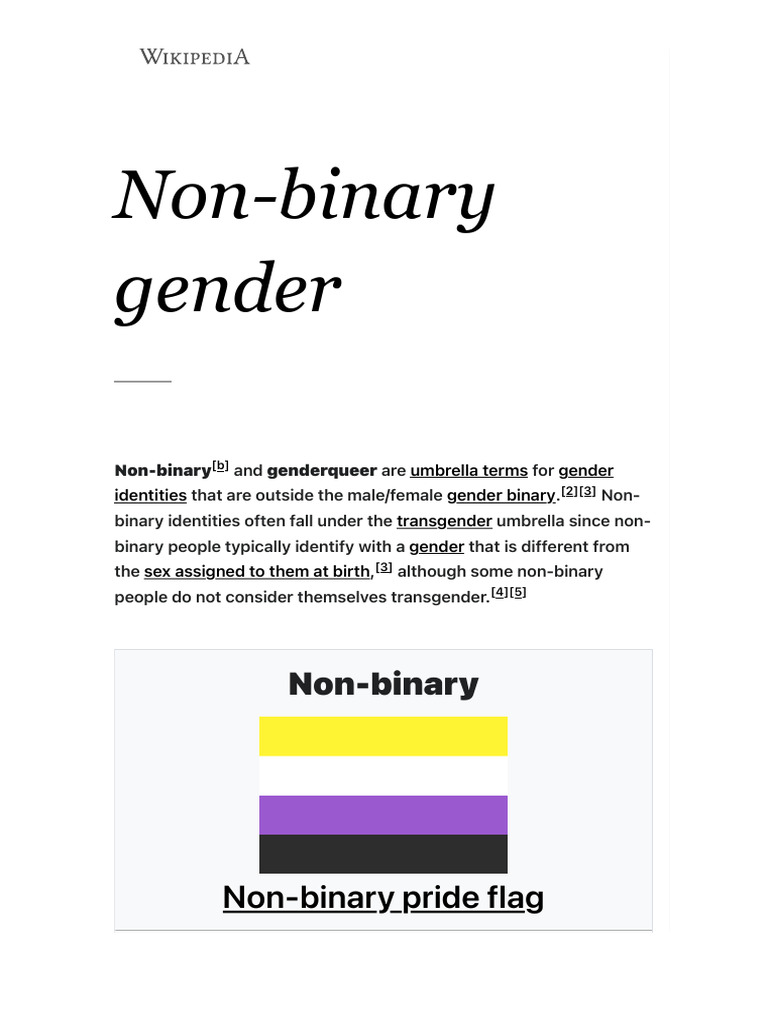 Understanding Non-Binary Gender Identities | PDF | Gender | Gender Studies
