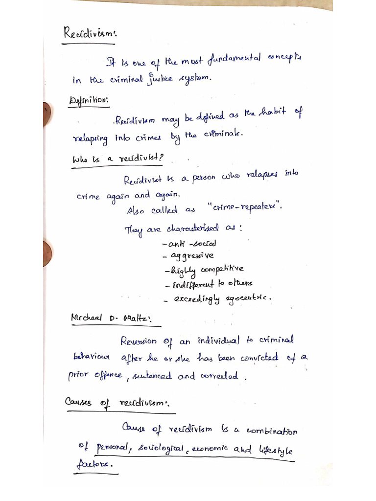 Recidivism | PDF