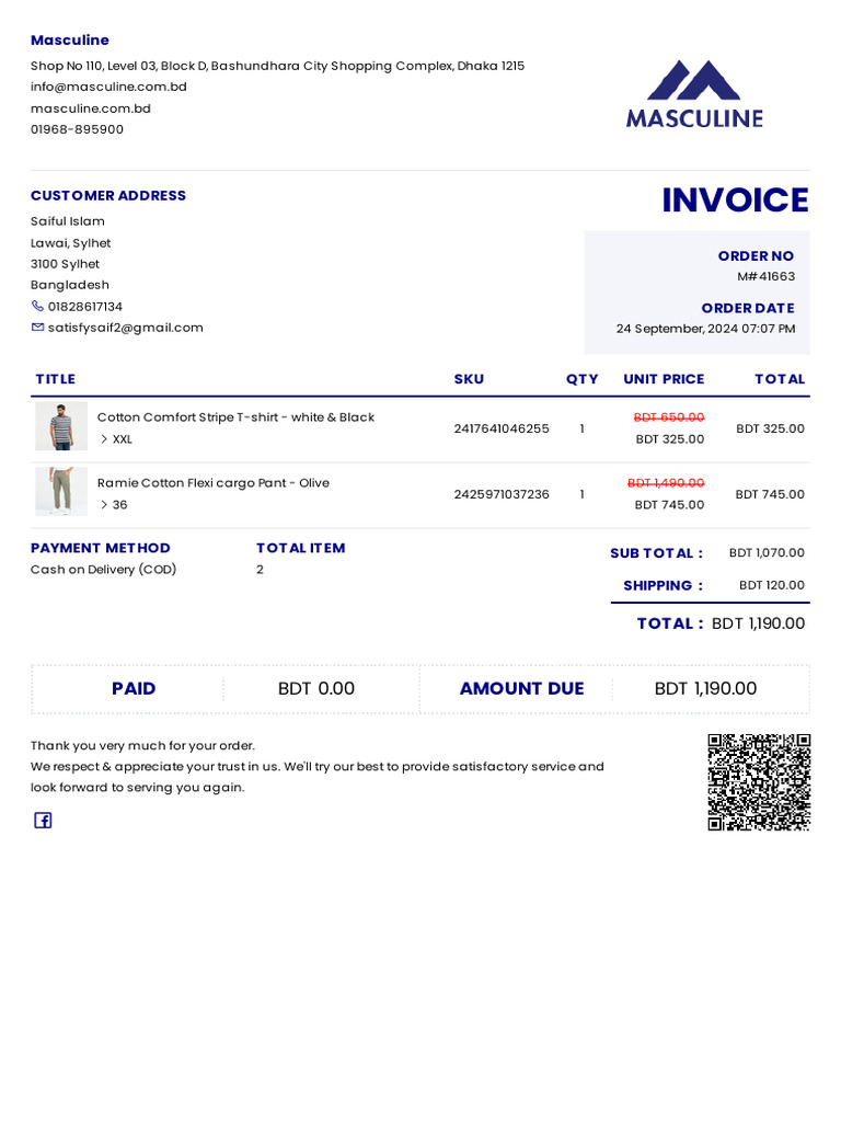 Invoice M41663 | PDF