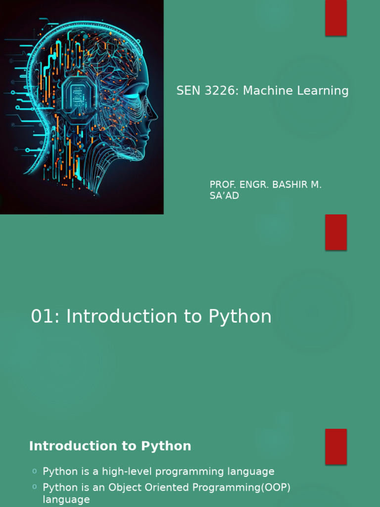 Introduction to Python and Machine Learning | PDF | Regression Analysis ...