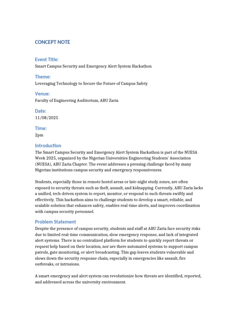 Smart Campus Security Hackathon 2025 | PDF | Securities | Internet Of ...